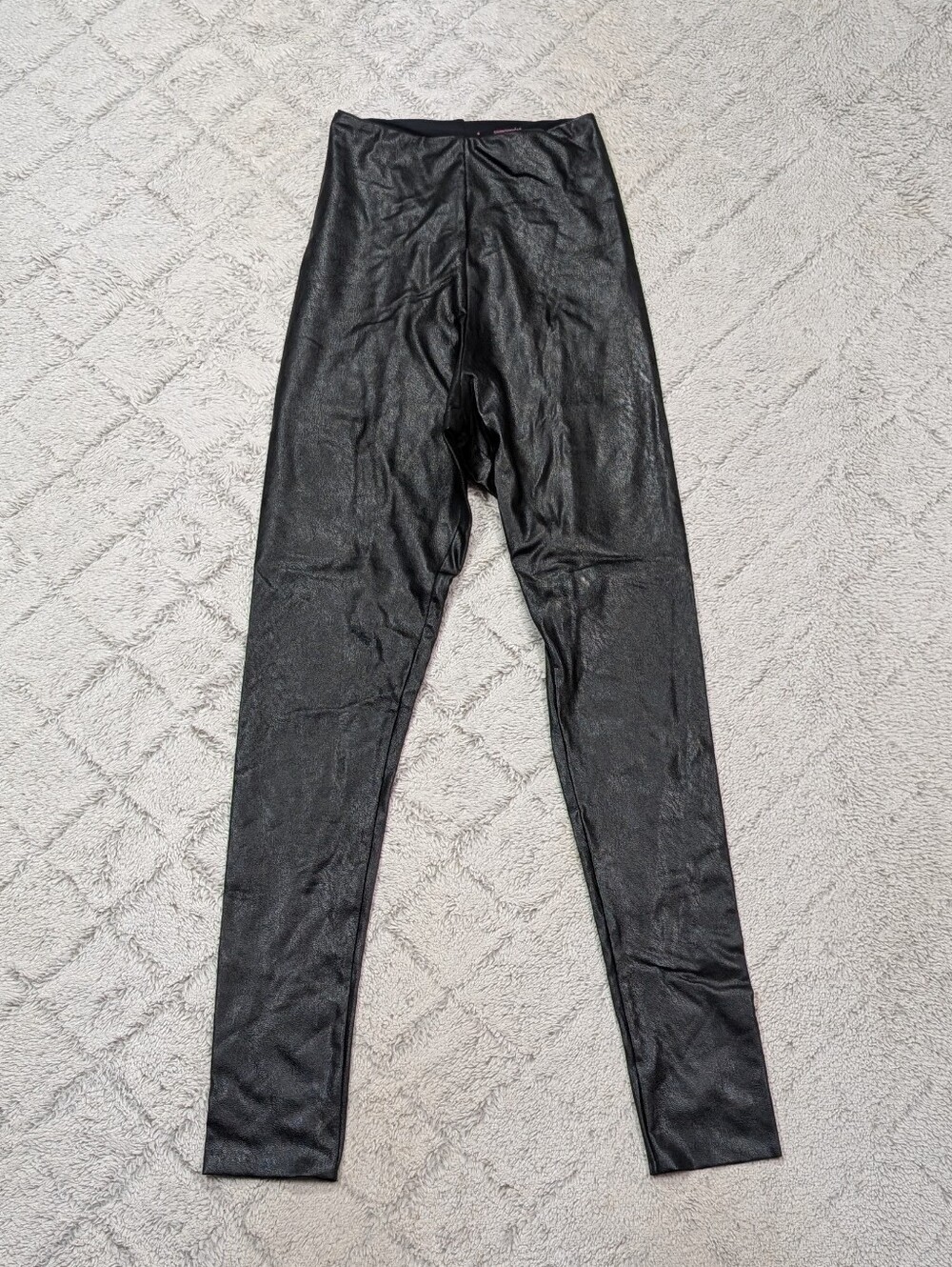 Commando Leggings Womens S Black Faux Leather Hi Rise Ankle Length Smooth